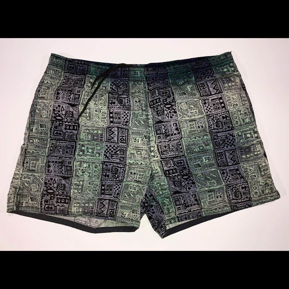 VTG PIERRE CARDIN COLORFUL AZTEK 80s 90s SWIM XL